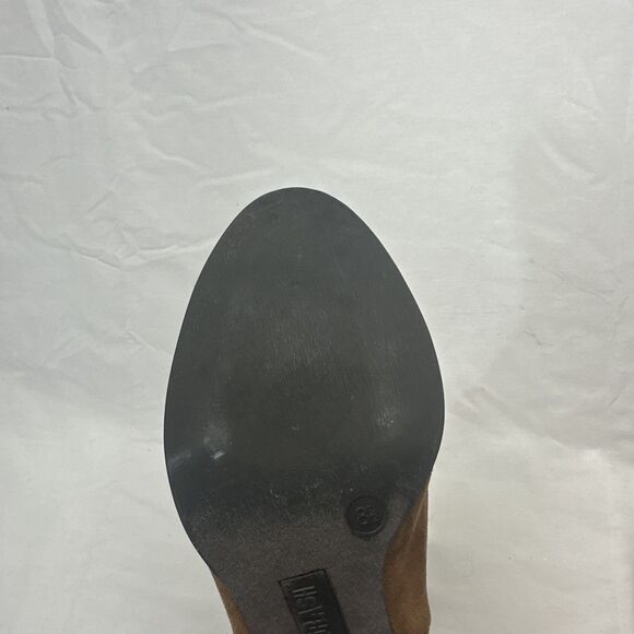 Brash Stacked Healed Suede Ankle Booties Size 8 1/2 - Picture 14 of 16